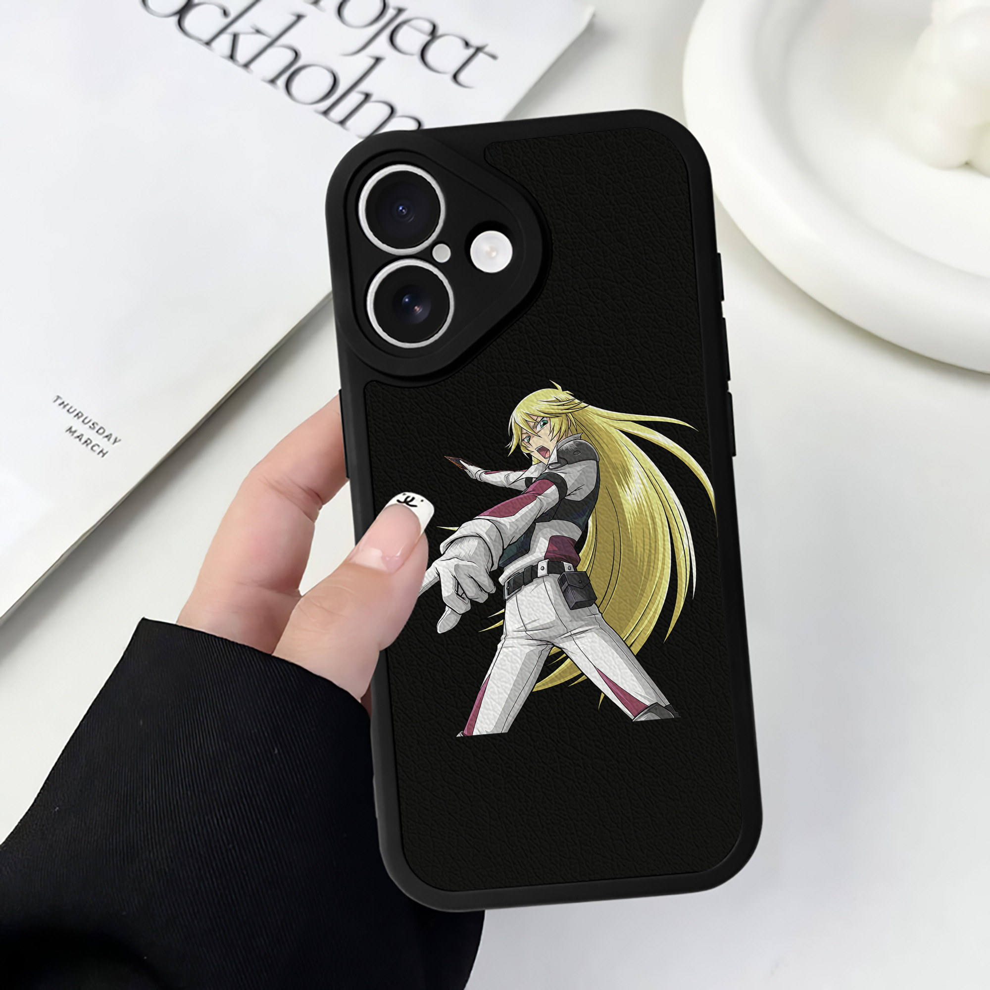 （画像用） 遊☆戯☆王 Yu-Gi-Oh! 【iPhone 16シリーズ対応】シリコンスマホケース（レザー調） 材質：シリコン